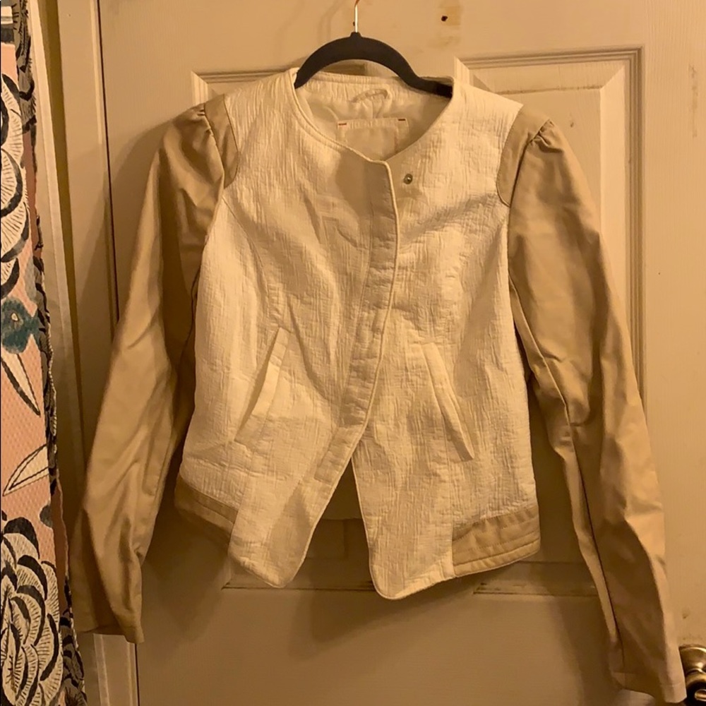 Mixed material Moto jacket
